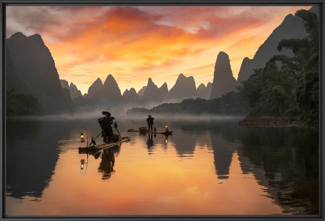 Kunstfoto LI RIVER COLORED IN RED - DANIEL METZ - Foto schilderij