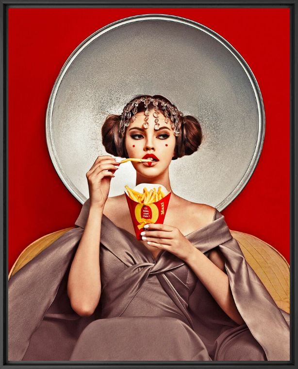 Kunstfoto THE PRINCESS LOVES FRENCH FRIES - ELENA IV-SKAYA - Foto schilderij