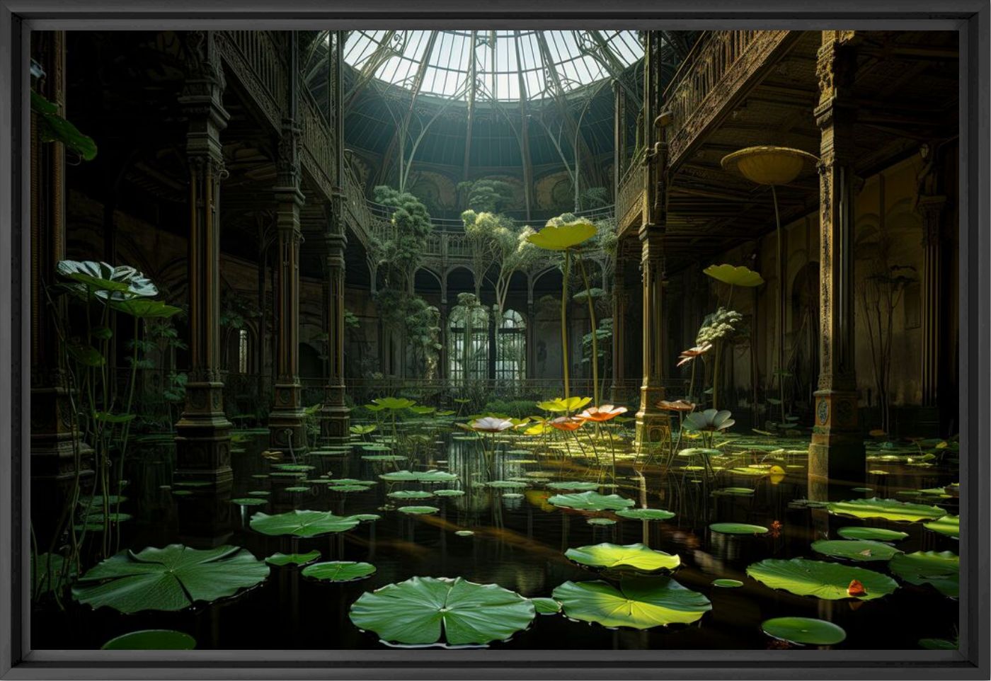Kunstfoto Water lilies paradises - FRANCIS  MESLET - Foto schilderij
