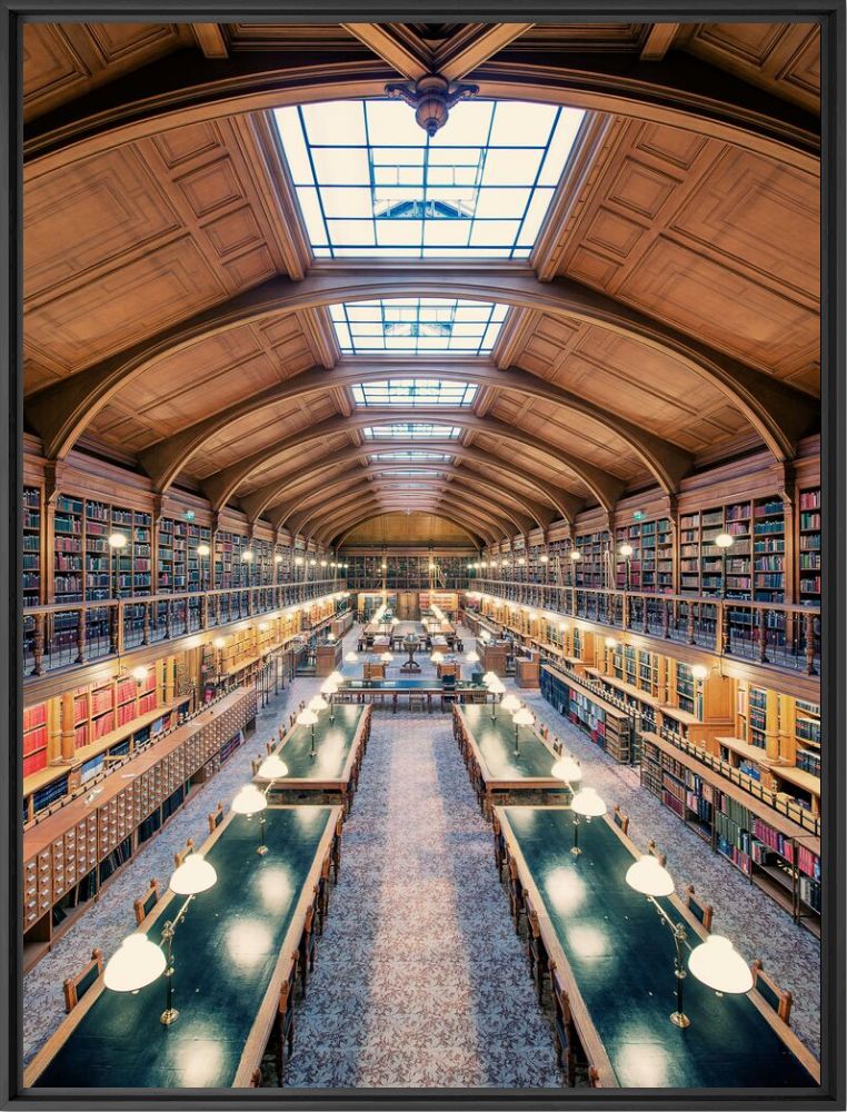 Kunstfoto Bibliothèque de l'Hôtel de Ville II - FRANCK BOHBOT - Foto schilderij