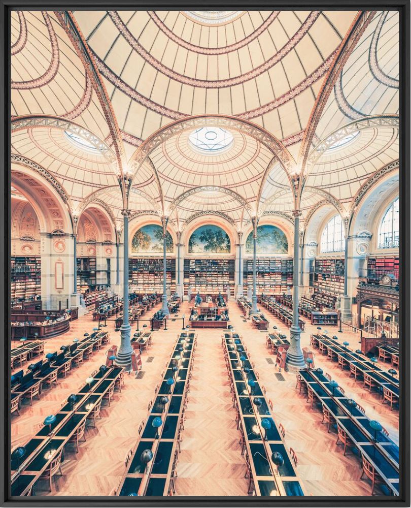 Photographie SALLE LABROUSTE BIBLIOTHÉQUE DE L'INHA PARIS 2017 III - FRANCK BOHBOT - Tableau photo