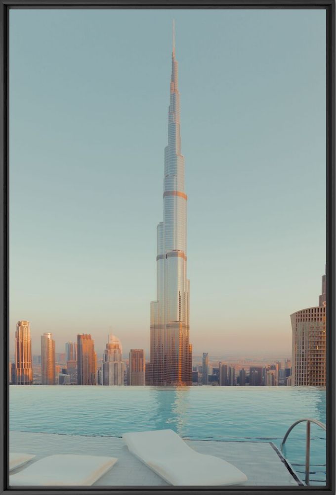 Photograph Burj Khalifa and infinity pool - FRANCK BOHBOT - Picture painting