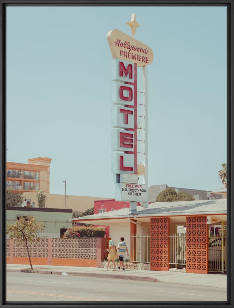 Kunstfoto Hollywood premiere motel - FRANCK BOHBOT - Foto schilderij