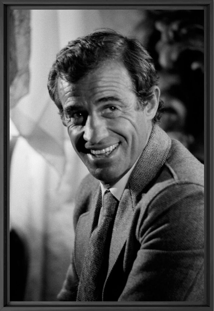 Kunstfoto Jean-Paul Belmondo sur le tournage "Le Guignolo", 1979 -  GAMMA AGENCY - Foto schilderij