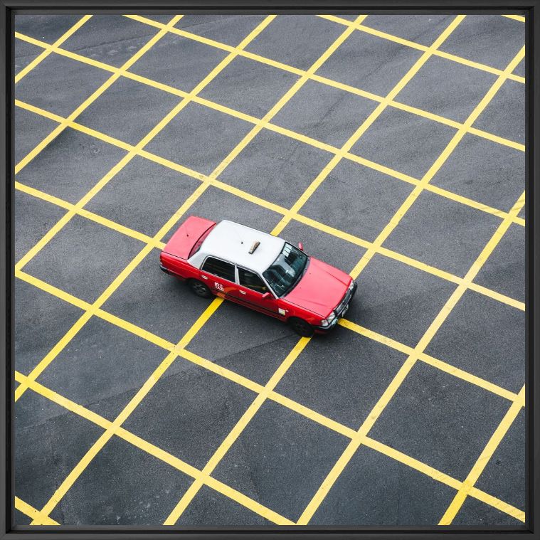 Fotografía Yellow grid cab - GUILLAUME DUTREIX - Cuadro de pintura