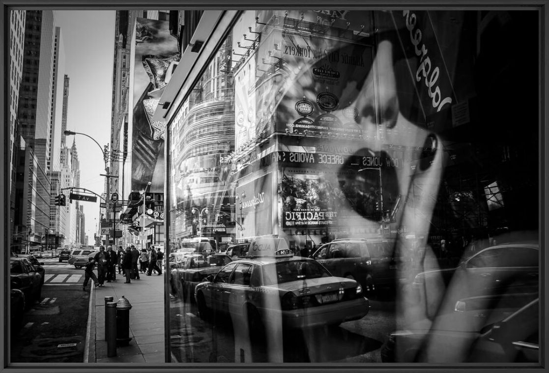 Kunstfoto Times Square Reflection - GUILLAUME GAUDET - Foto schilderij