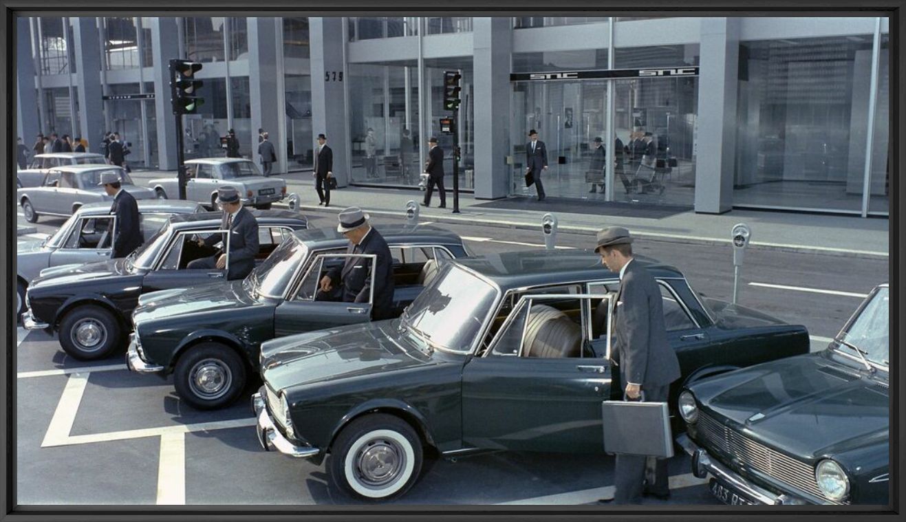 Photographie Les automates et leur automobile - JACQUES TATI - Tableau photo