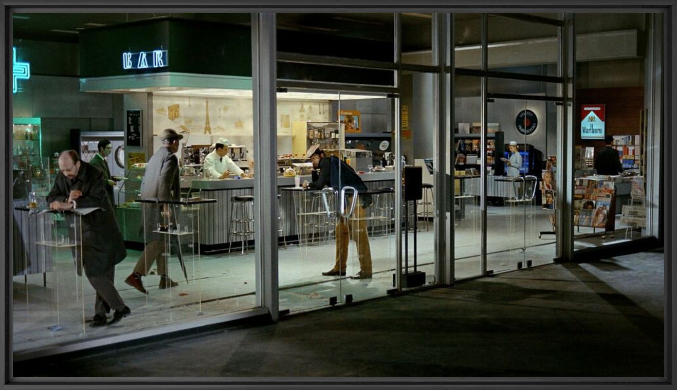 Photograph M. Hulot et les clients du drugstore - JACQUES TATI - Picture painting