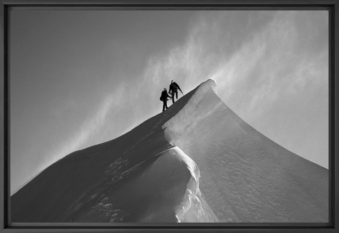 Photographie CORDÉE SUR L'ARÊTE EST DU MONT MAUDIT - JEAN-FRANÇOIS HAGENMULLER - Tableau photo