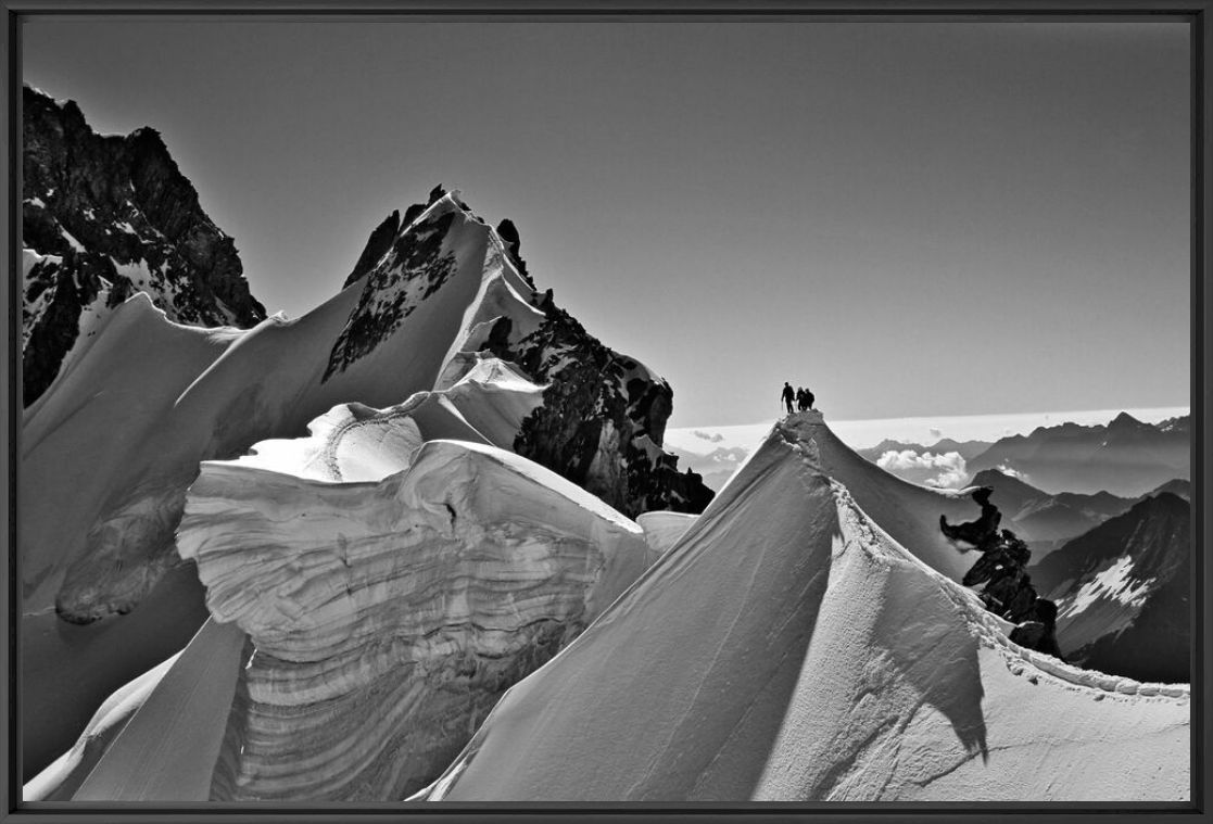 Photographie CORDÉE SUR LES ARÊTES DE ROCHEFORT II - JEAN-FRANÇOIS HAGENMULLER - Tableau photo