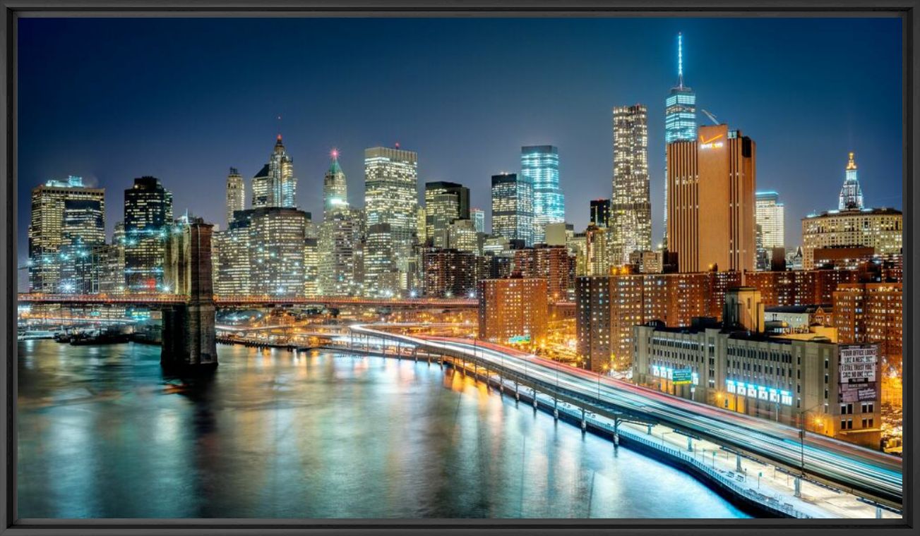 Kunstfoto Downtown Skyline - Jörg Wanderer - Foto schilderij