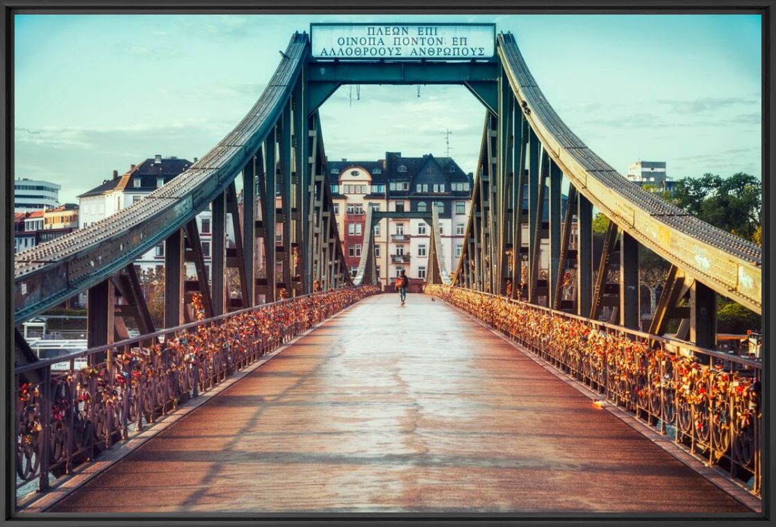 Kunstfoto FRANKFURT MORNING - Jörg Wanderer - Foto schilderij