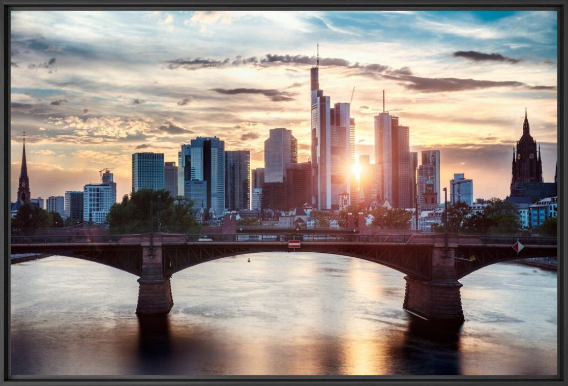 Kunstfoto FRANKFURT SUNSET - Jörg Wanderer - Foto schilderij