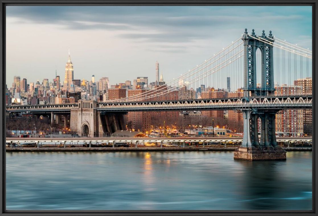 Photographie Manhattan Bridge Skyline - Jörg Wanderer - Tableau photo