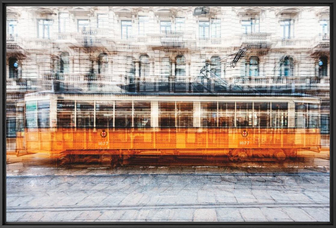 Kunstfoto Milan Tram - Jörg Wanderer - Foto schilderij