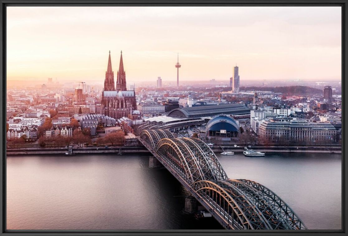 Photographie Cologne sunset 1 - Jörg Wanderer - Tableau photo