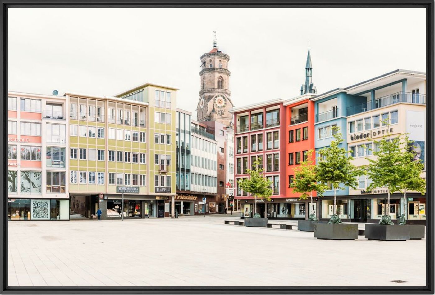 Fotografía Marktplatz Stuttgart - Jörg Wanderer - Cuadro de pintura