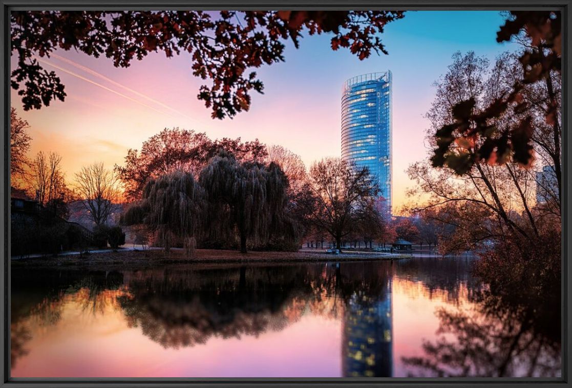 Kunstfoto Posttower 3 - Jörg Wanderer - Foto schilderij