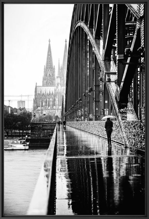 Kunstfoto Rainy Cologne - Jörg Wanderer - Foto schilderij