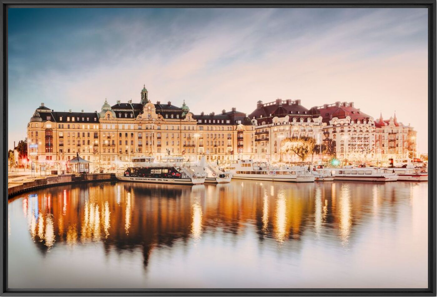 Kunstfoto Strandvagen Stockholm - Jörg Wanderer - Foto schilderij