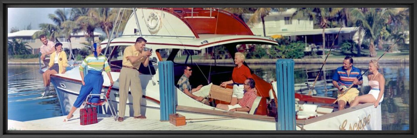 Fotografia BOAT PARTY FLORIDA 1957 - KODAK COLORAMA DISPLAY COLLECTION - HANK MAYER - Pittura di immagini