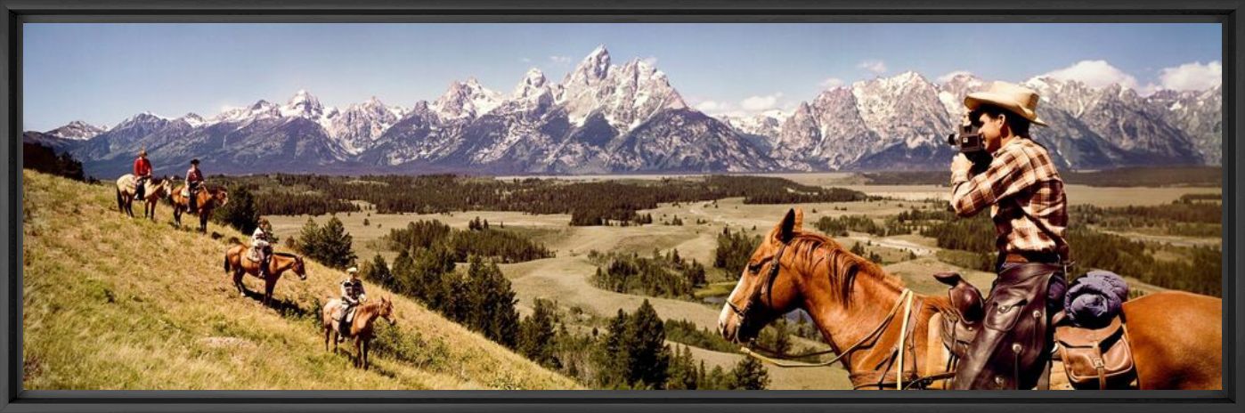 Fotografie COWBOYS IN GRAND TETONS WYOMING 1964 - KODAK COLORAMA DISPLAY COLLECTION - HERBERT ARCHER AND JOHN HOOD - Bildermalerei