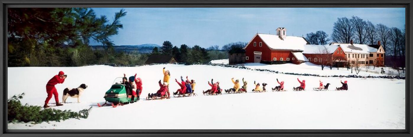 Fotografia SNOWMOBILE AND SLEDS 1969 - KODAK COLORAMA DISPLAY COLLECTION - OZZIE SWEET - Pittura di immagini