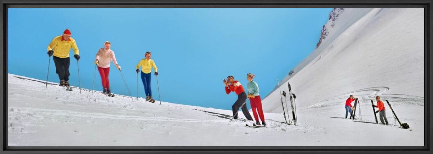 Kunstfoto SKIING 1957 - KODAK COLORAMA DISPLAY COLLECTION - PETER GALES - Foto schilderij