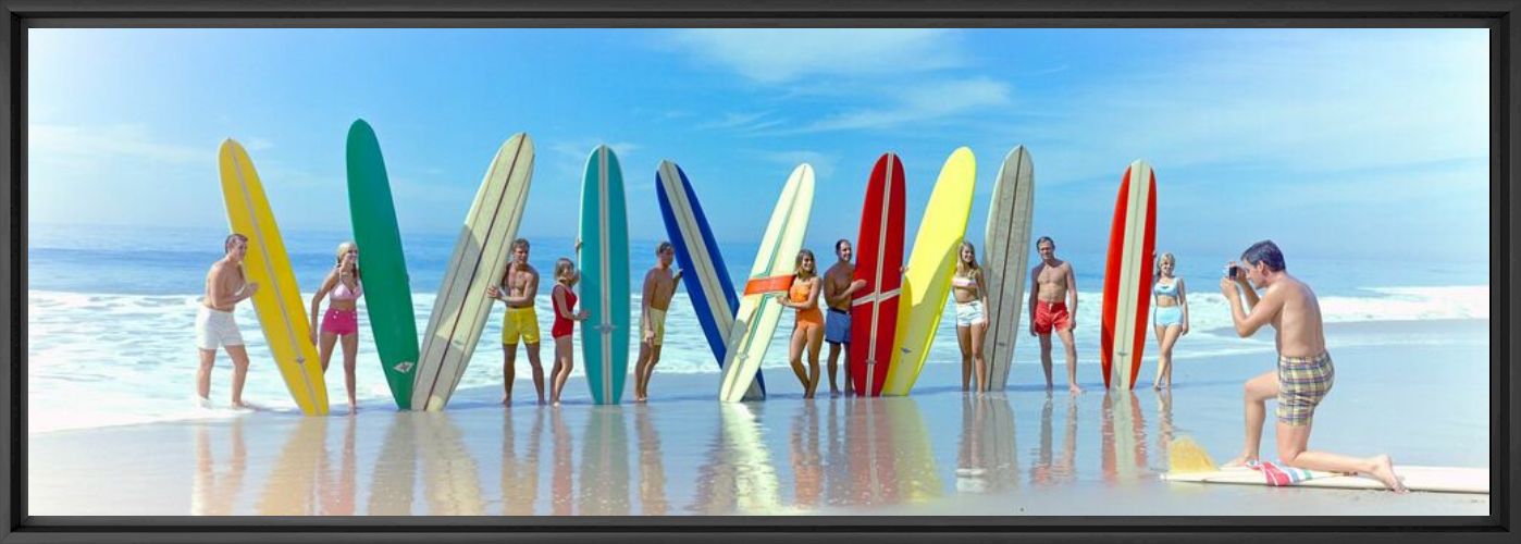 Kunstfoto SURFERS AND SURFBOARDS 1966 - KODAK COLORAMA DISPLAY COLLECTION - PETER GALES - Foto schilderij