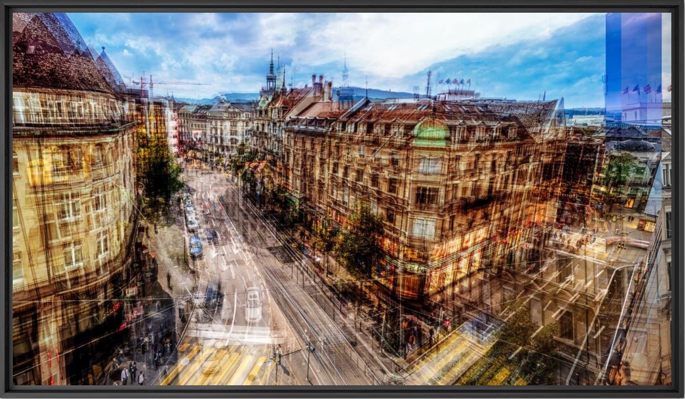 Kunstfoto Bahnhofstrasse - LAURENT DEQUICK - Foto schilderij