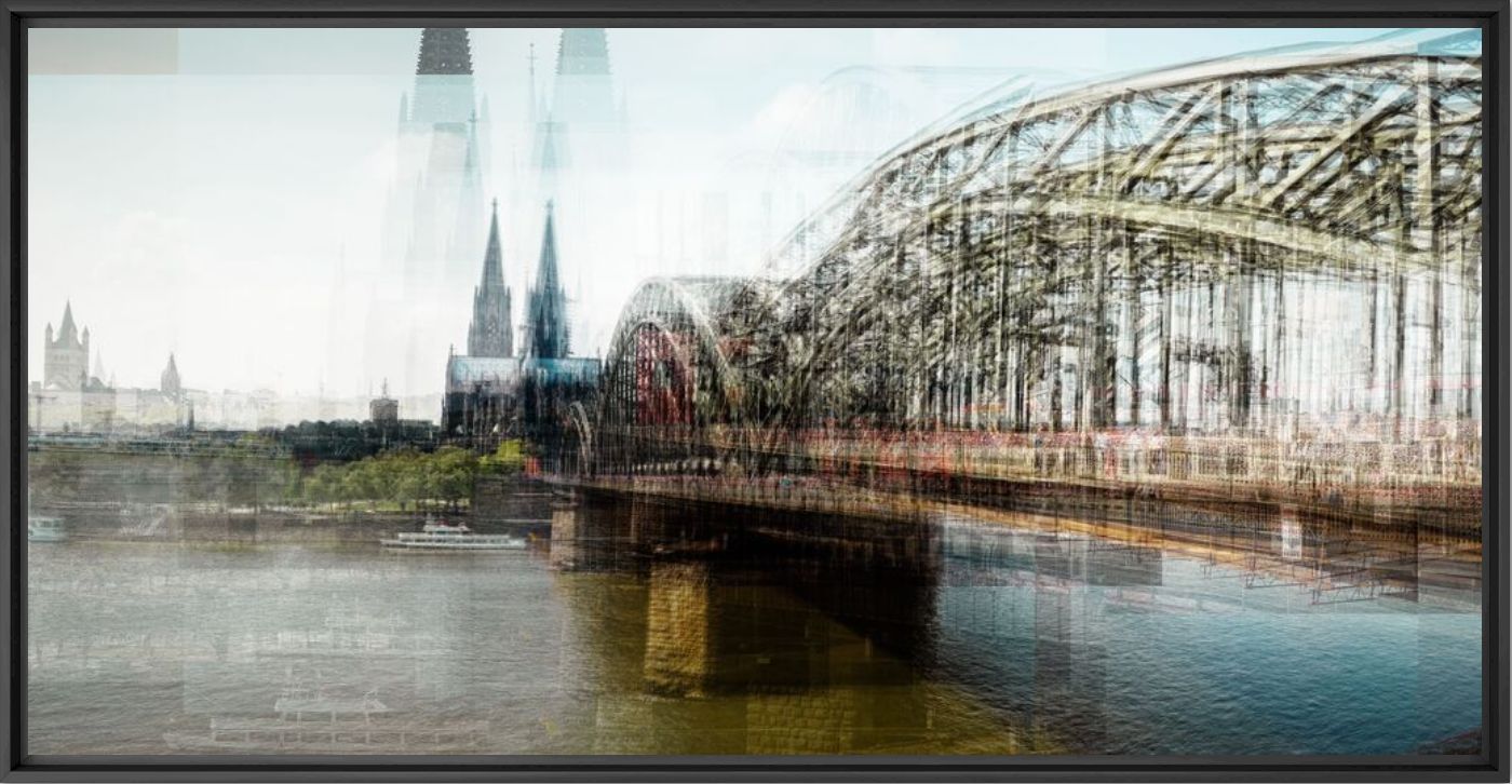 Kunstfoto Köln Hohenzollernbrücke - LAURENT DEQUICK - Foto schilderij