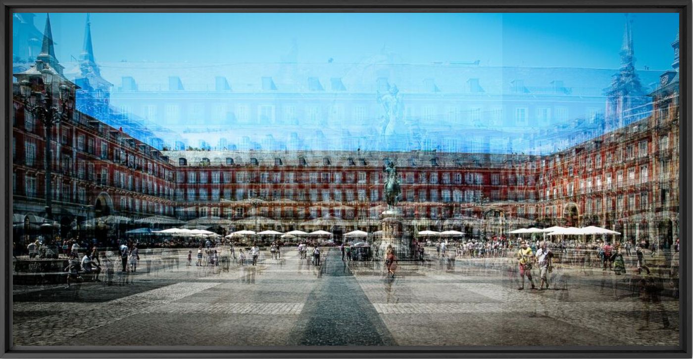 Kunstfoto Madrid Plaza Mayor B - LAURENT DEQUICK - Foto schilderij