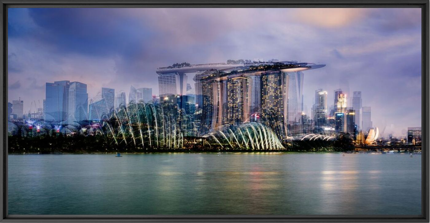 Kunstfoto Marina Bay Skyline - LAURENT DEQUICK - Foto schilderij