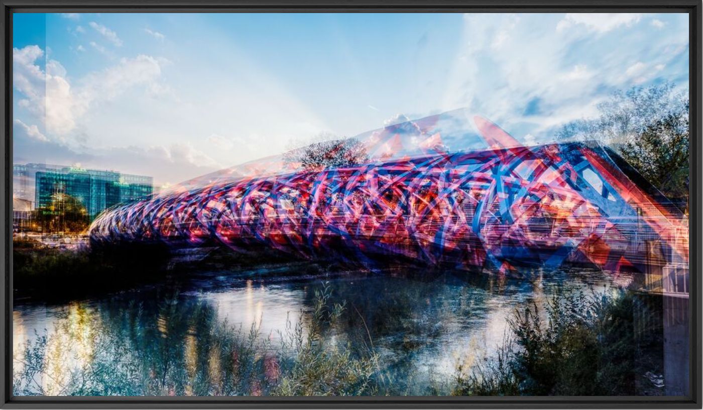 Kunstfoto Pont Hans Wilsdorf - LAURENT DEQUICK - Foto schilderij