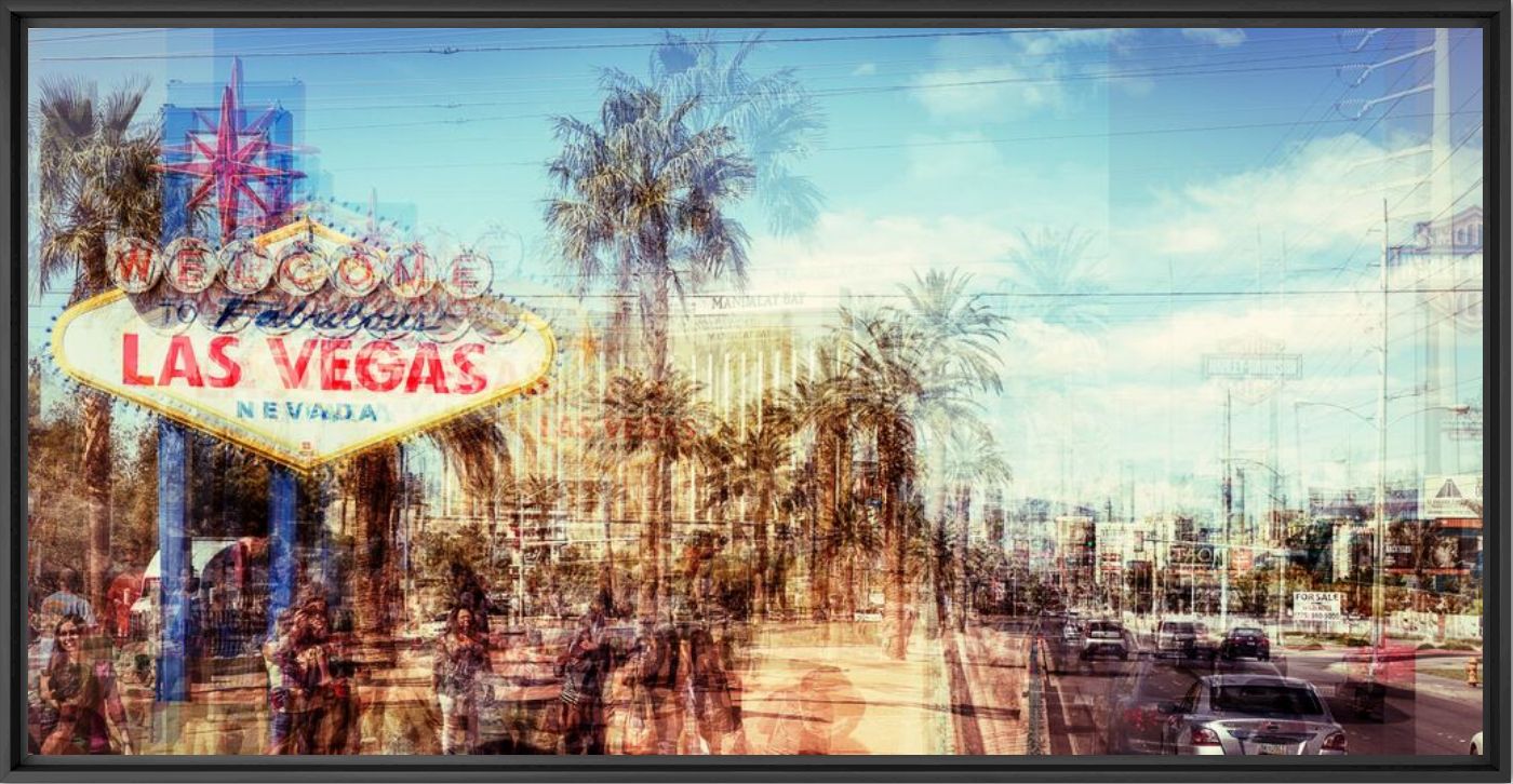 Kunstfoto WELCOME TO LAS VEGAS - LAURENT DEQUICK - Foto schilderij