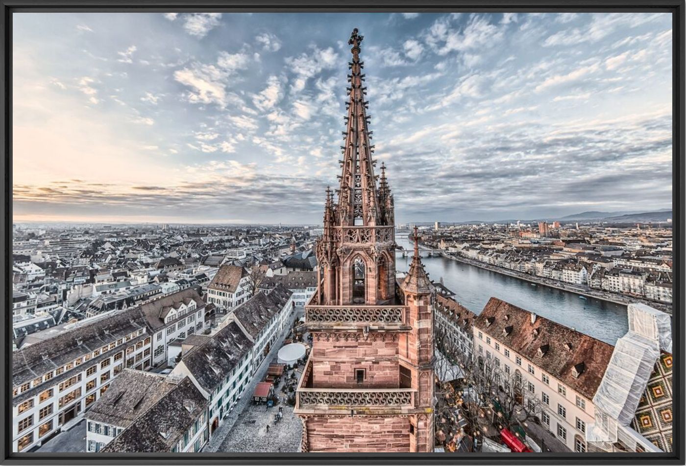 Kunstfoto BASLER MÜNSTER -  LDKPHOTO - Foto schilderij