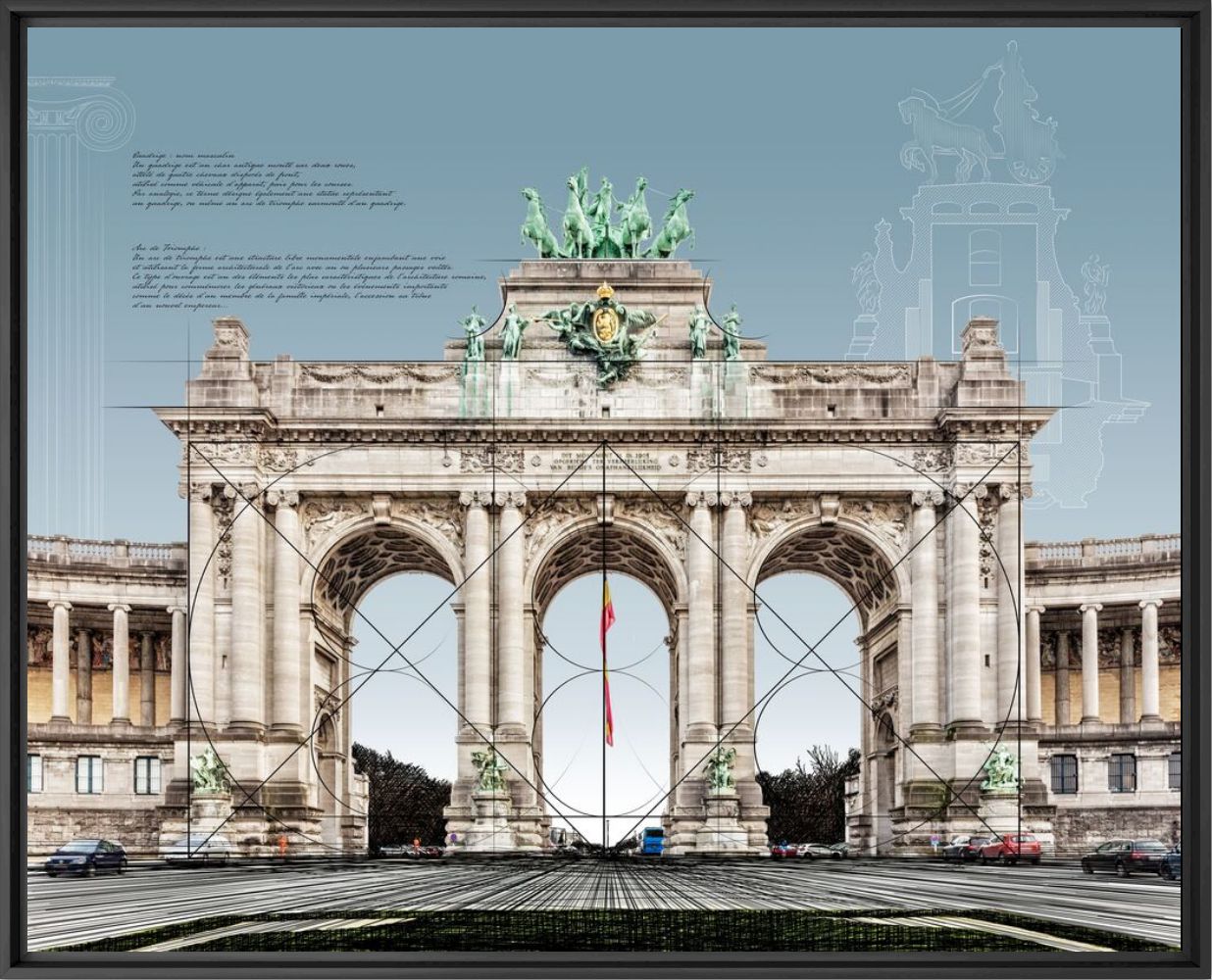 Kunstfoto Epure - Arcades du Cinquantenaire -  LDKPHOTO - Foto schilderij