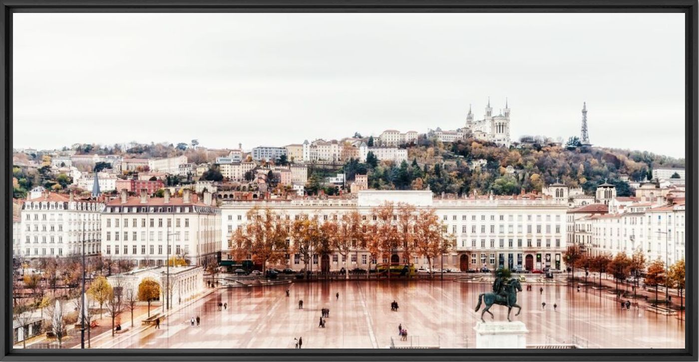 Kunstfoto Lyon Place Bellecour -  LDKPHOTO - Foto schilderij