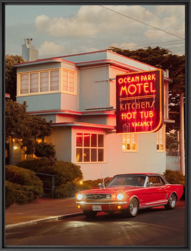 Kunstfoto Ocean park motel - LUDWIG FAVRE - Foto schilderij