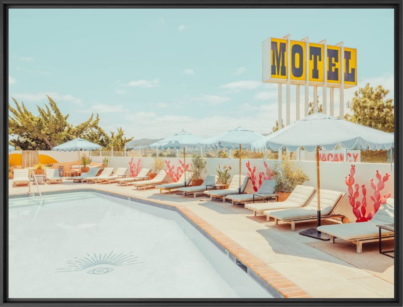 Kunstfoto The Californian coast motel - LUDWIG FAVRE - Foto schilderij