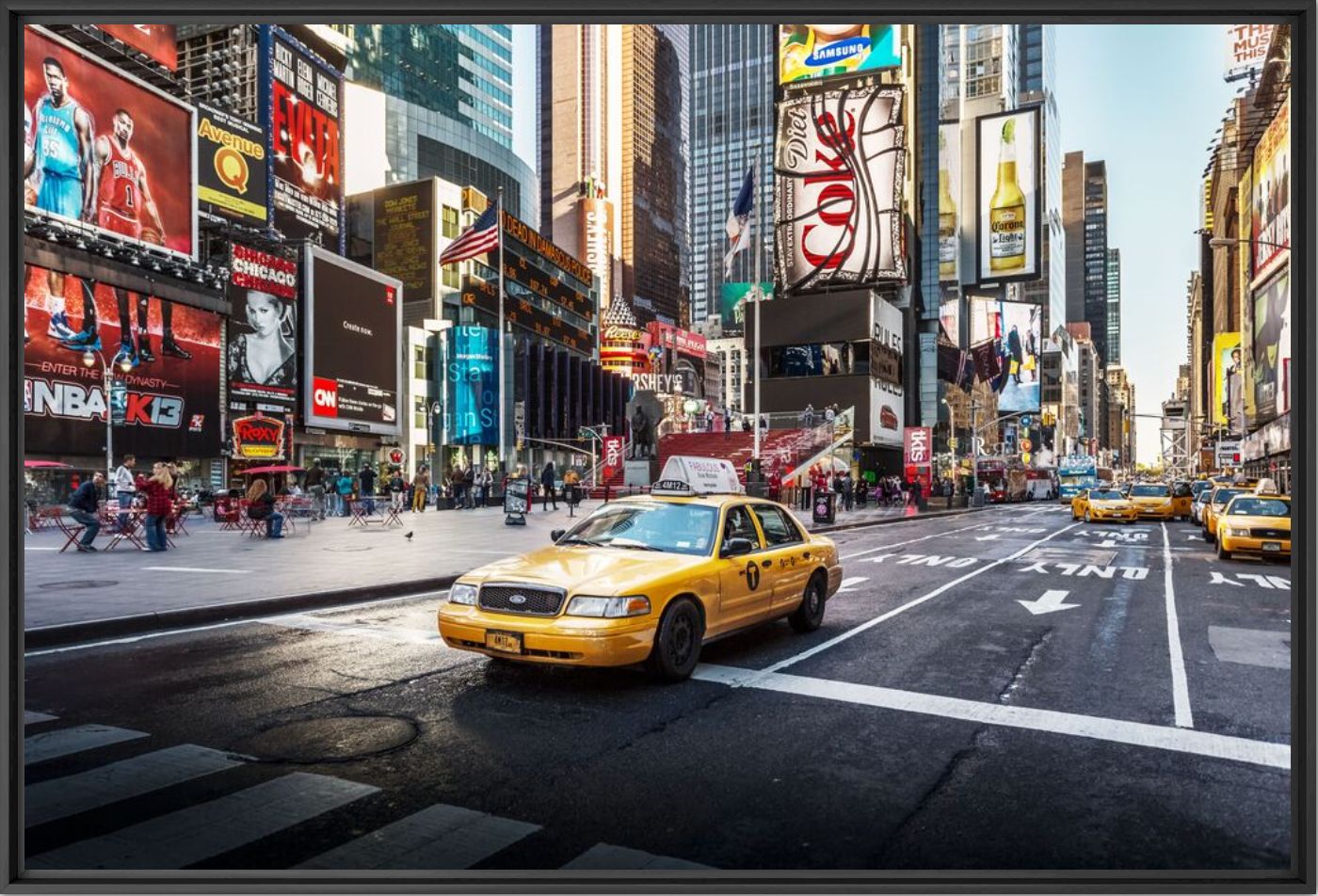 Photograph Times square yellow cab - LUDWIG FAVRE - Picture painting