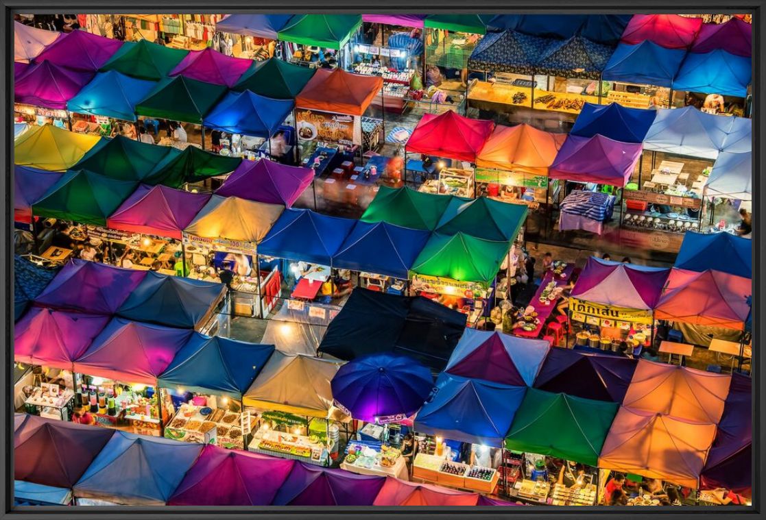 Photographie TRAIN NIGHT MARKET - MANJIK PICTURES - Tableau photo