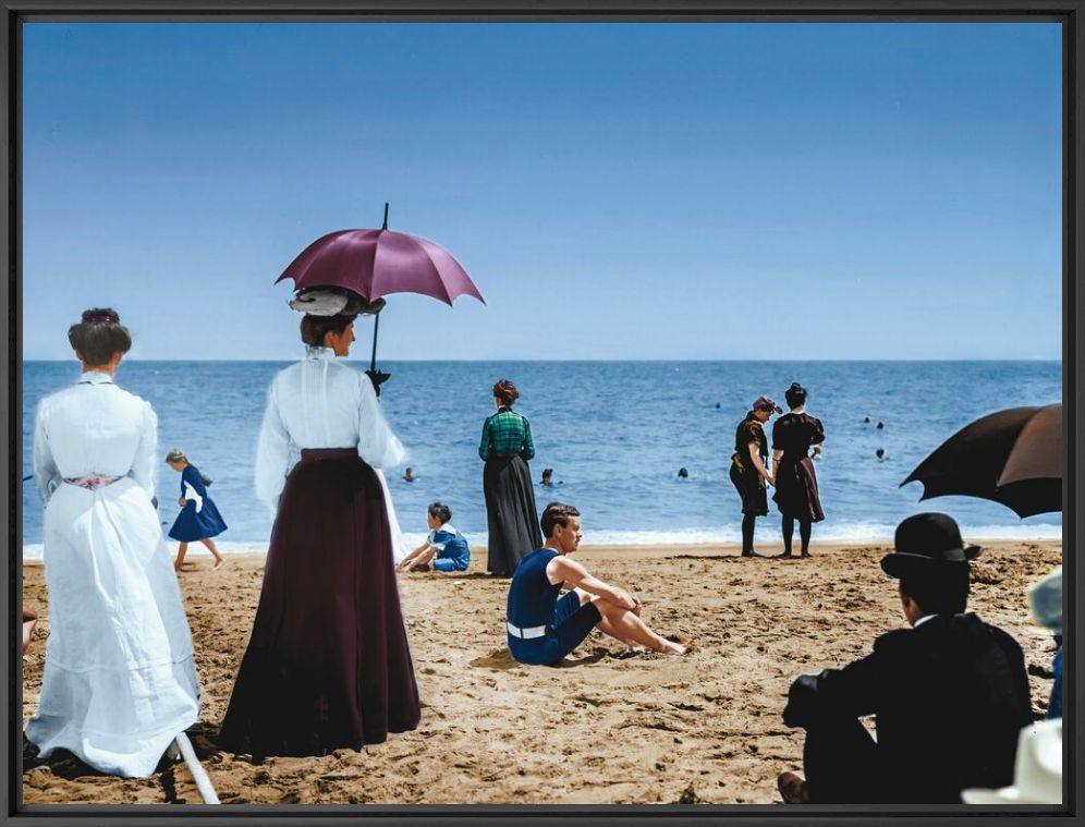 Fotografía 1906 ON THE BEACH FLORIDA - MARIE-LOU CHATEL - Cuadro de pintura