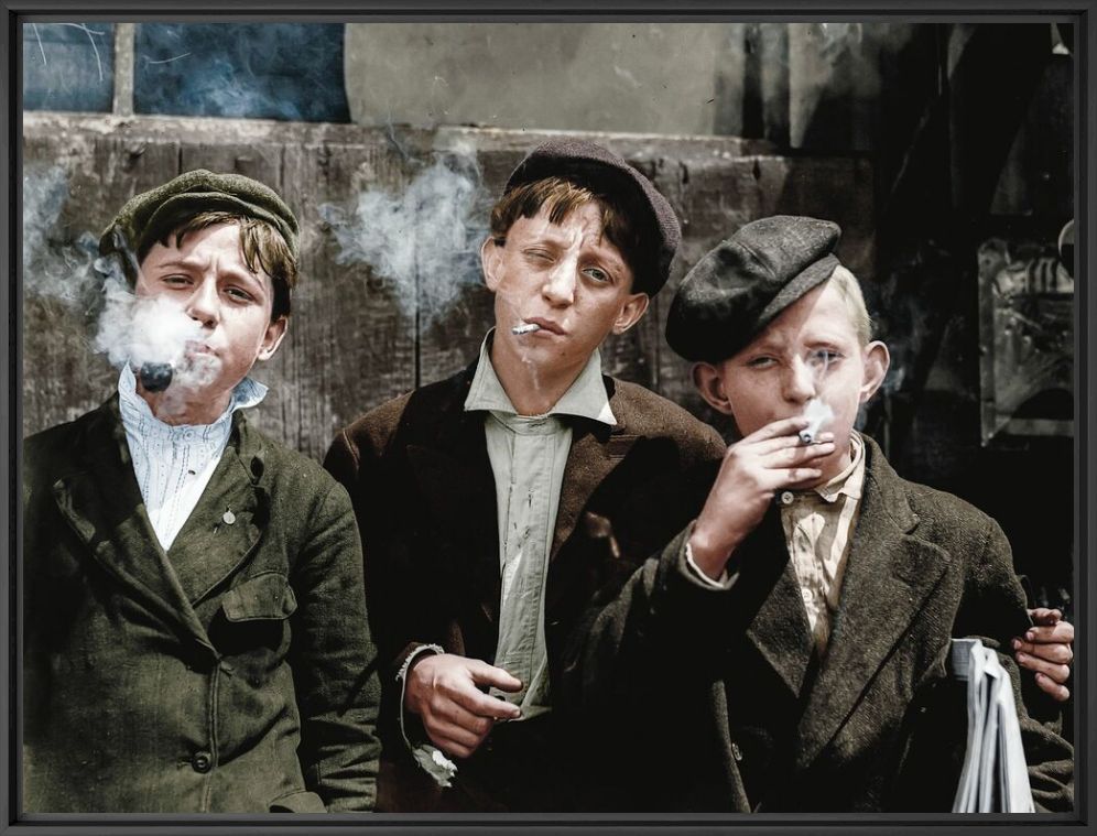 Fotografia 1910 THEY WERE ALL SMOKING MISSOURI - MARIE-LOU CHATEL - Pittura di immagini