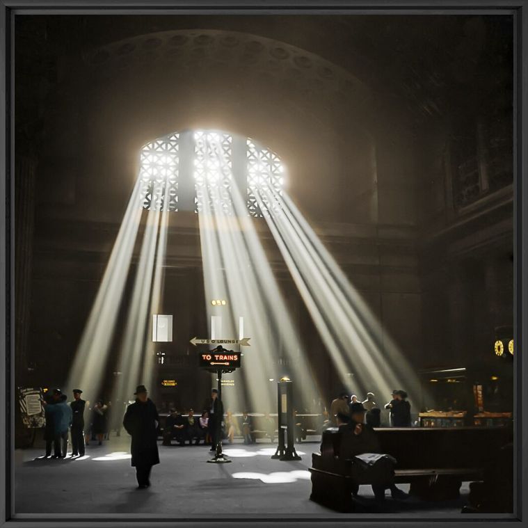 Photographie 1937 UNION STATION CHICAGO - MARIE-LOU CHATEL - Tableau photo