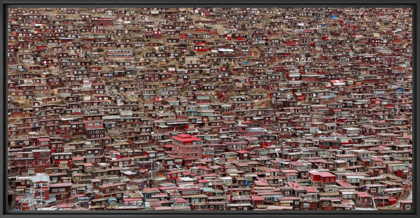 Photographie LAROUNGAR MONASTERE TIBETAIN - MATTHIEU RICARD - Tableau photo