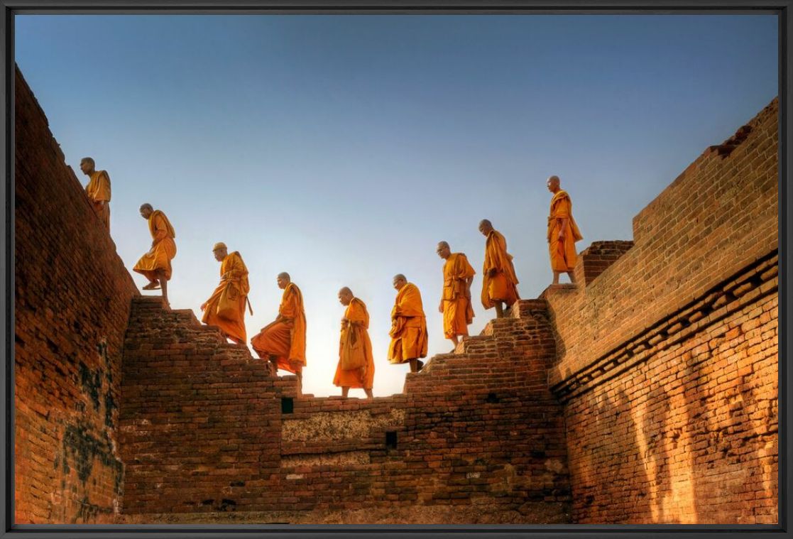 Photographie Moines Bouddhistes Nalanda Inde II - MATTHIEU RICARD - Tableau photo