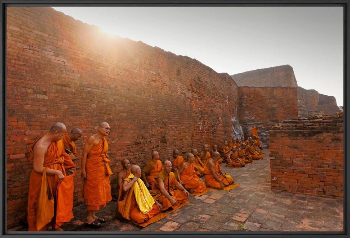 Photograph Moines Bouddhistes Nalanda Inde - MATTHIEU RICARD - Picture painting