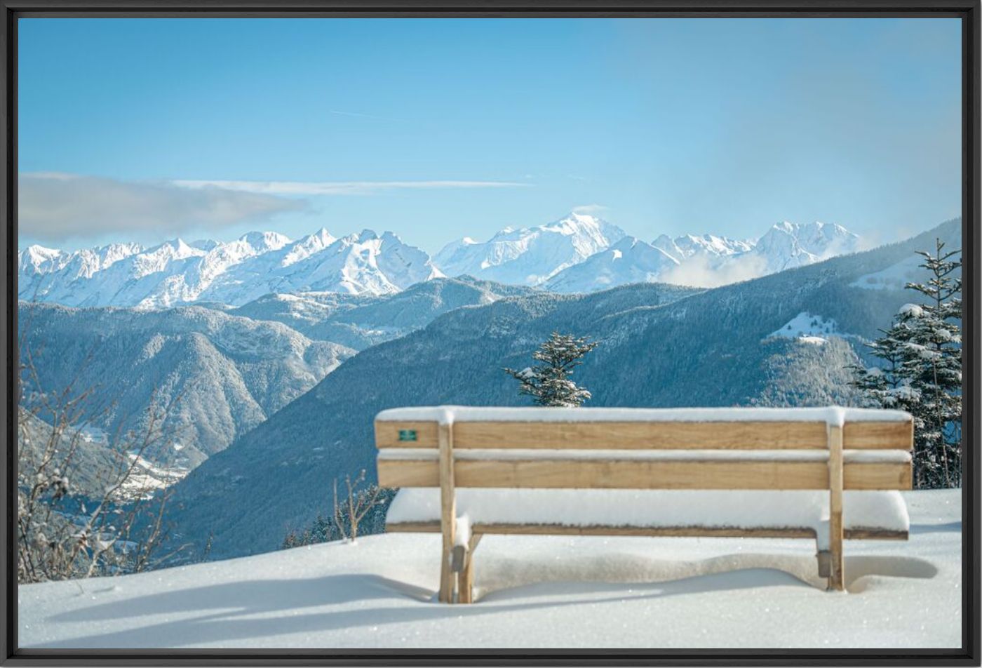 Fotografie Panorama blanc, Aravis et Mont Blanc - Maxime BORREDA - Bildermalerei