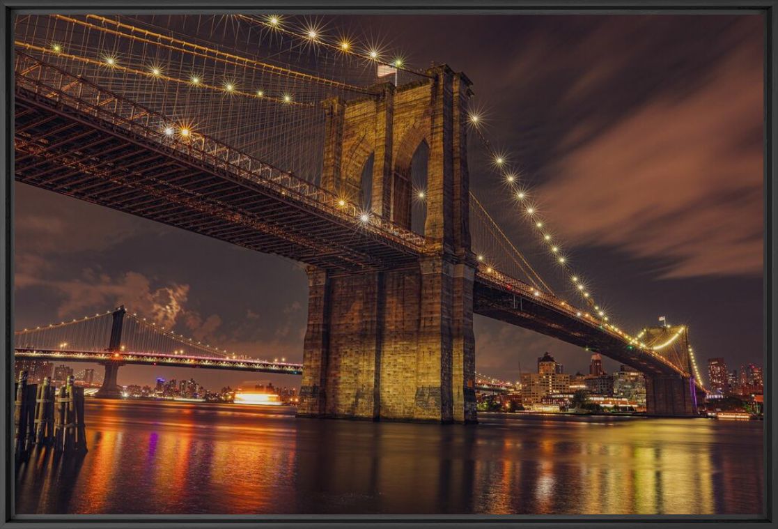 Kunstfoto Gotham City Bridge - Nicholas Clarke - Foto schilderij